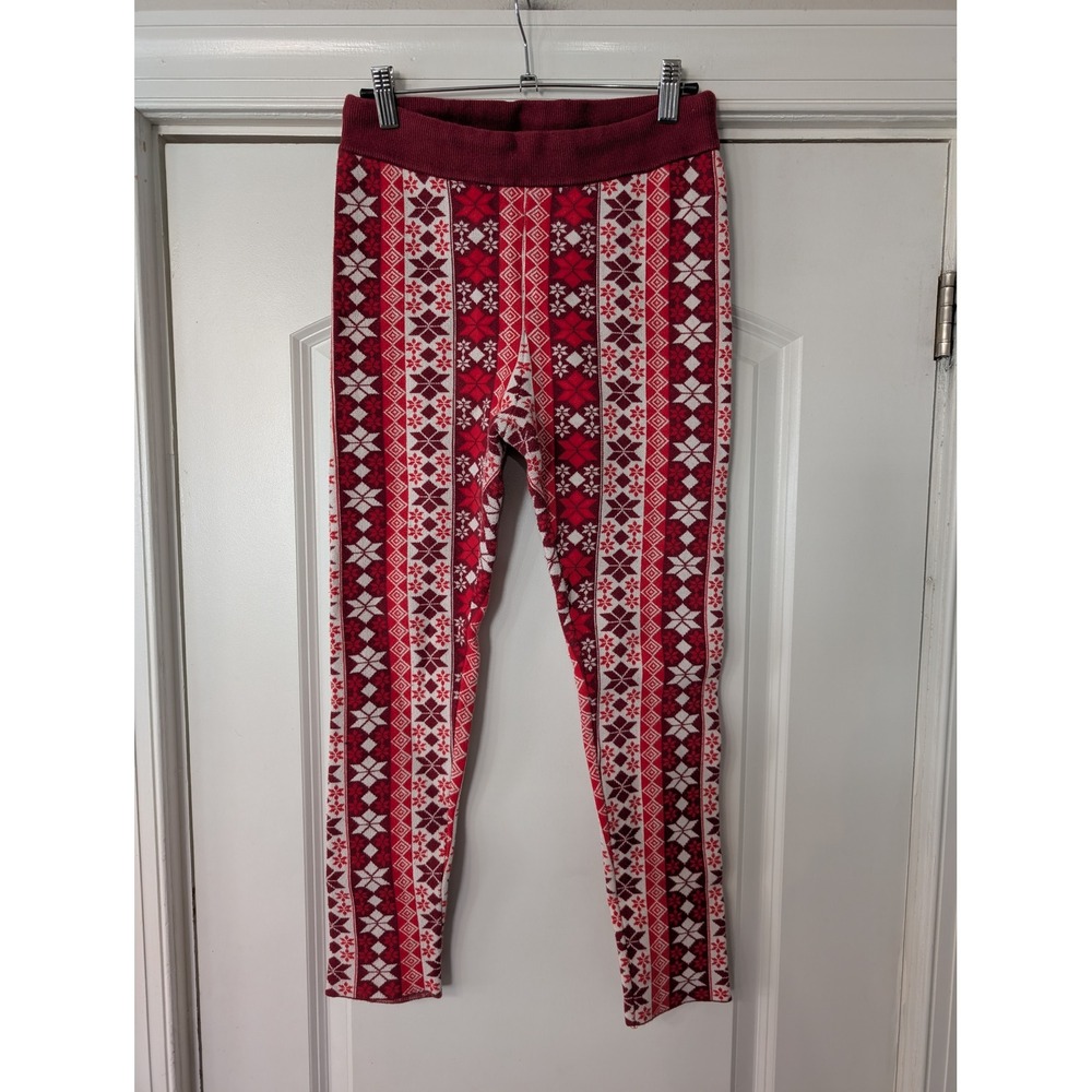 Intimately Free People Fair Isle Snowflake Knit Leggings‎ Women medium apres ski
